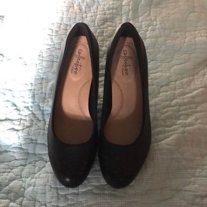 Black Leather Heels